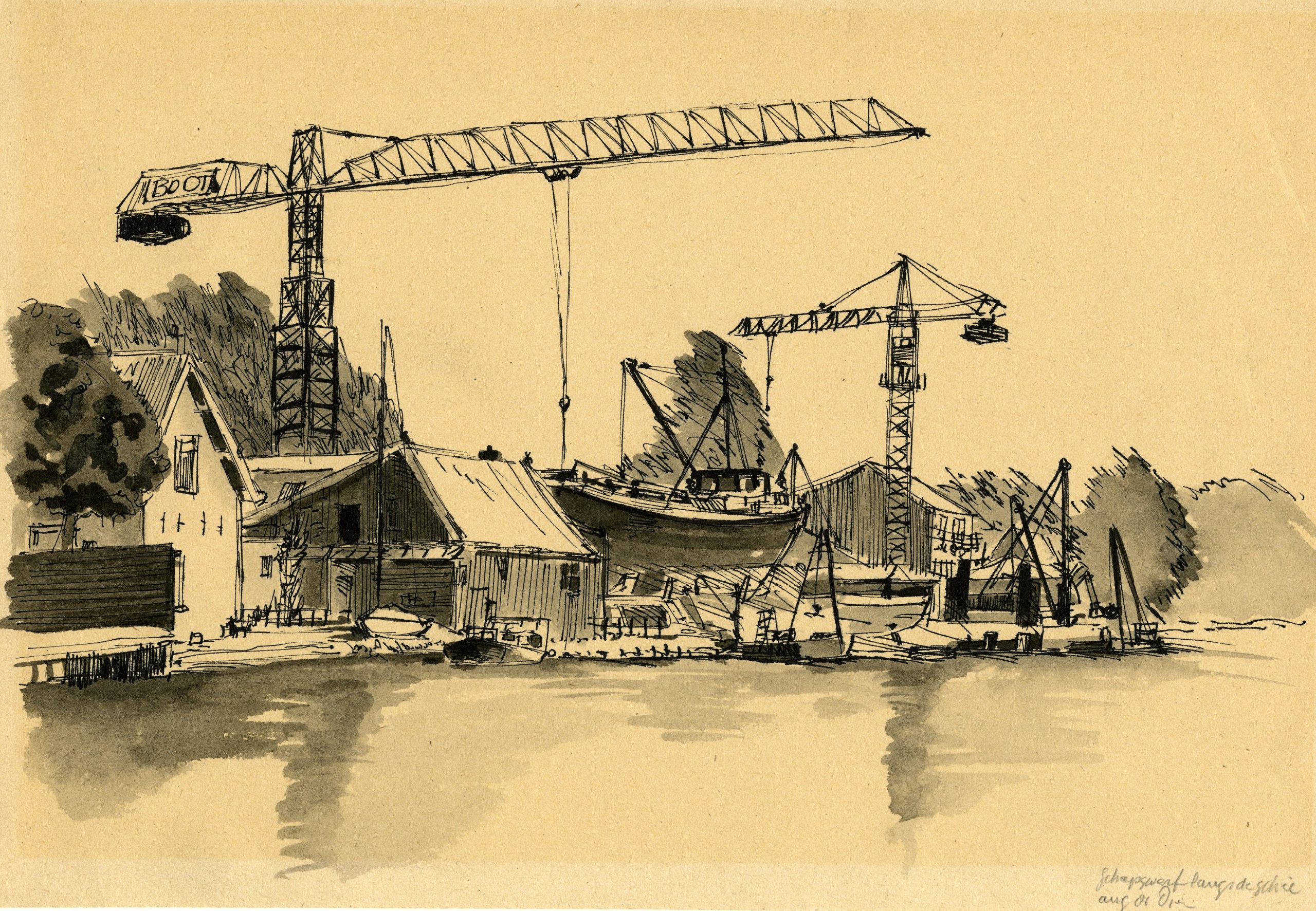 <em>Dirk van Dien, Scheepswerf Boot aan de Rotterdamseweg 466, 1981 (objectnr. 3520)</em>