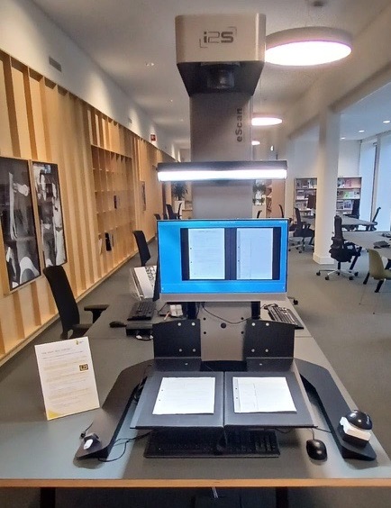Boekenscanner frontaal