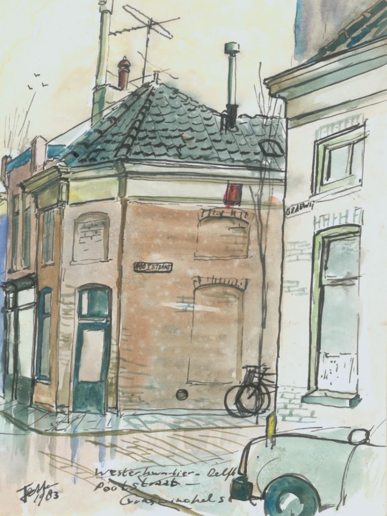 Kees Tetteroo, Panden aan de Graswinckelstraat/Pootstraat, 1983. (objectnr. 63360)