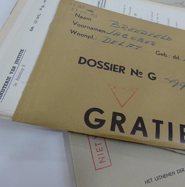Dossier met de verschillende gratieverzoeken van de ter dood veroordeelde J. Breedveld, Nationaal Archief.