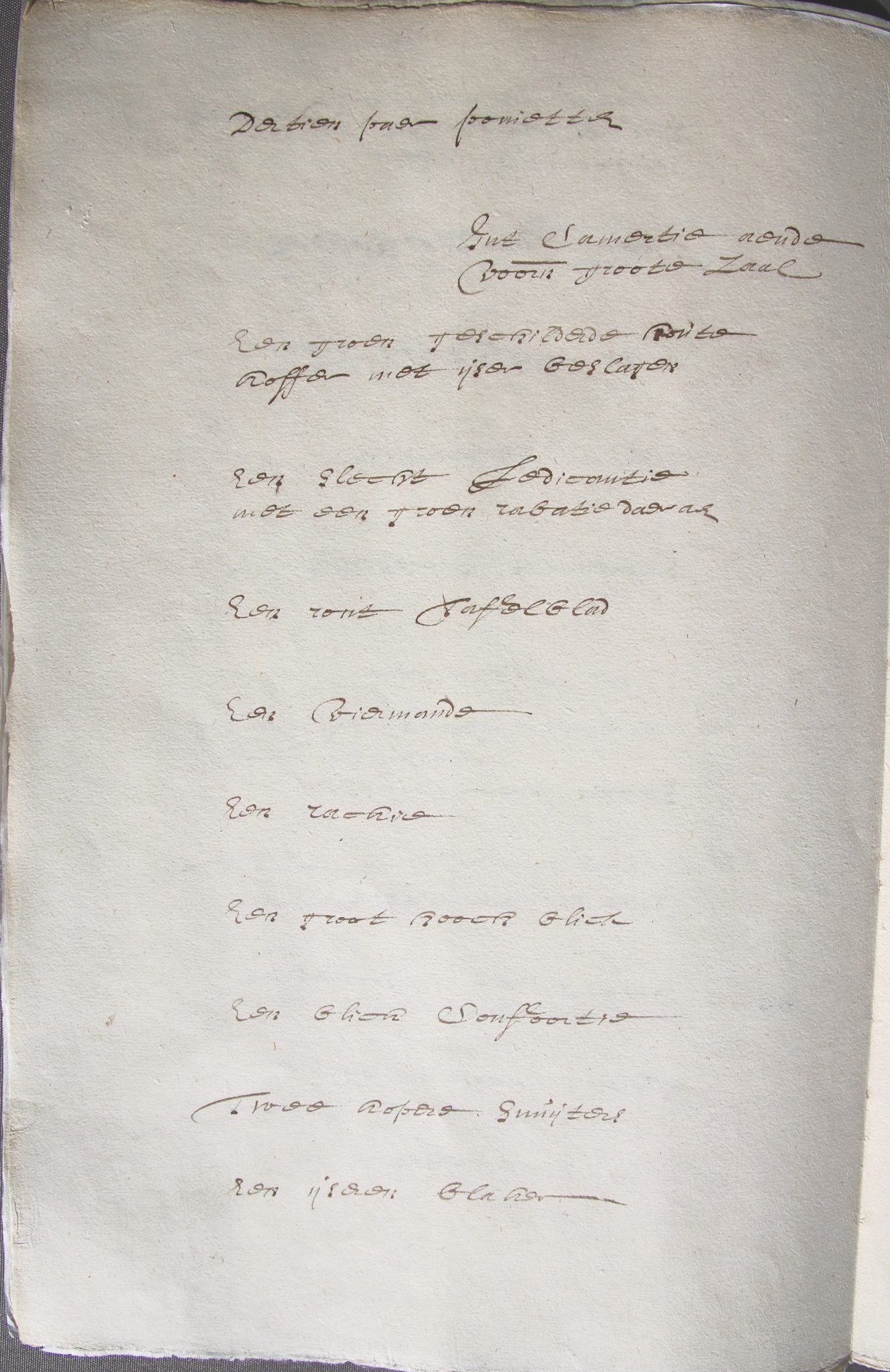 Folio 3v Inventory of the Estate of Vermeer 1676 Fo 3v