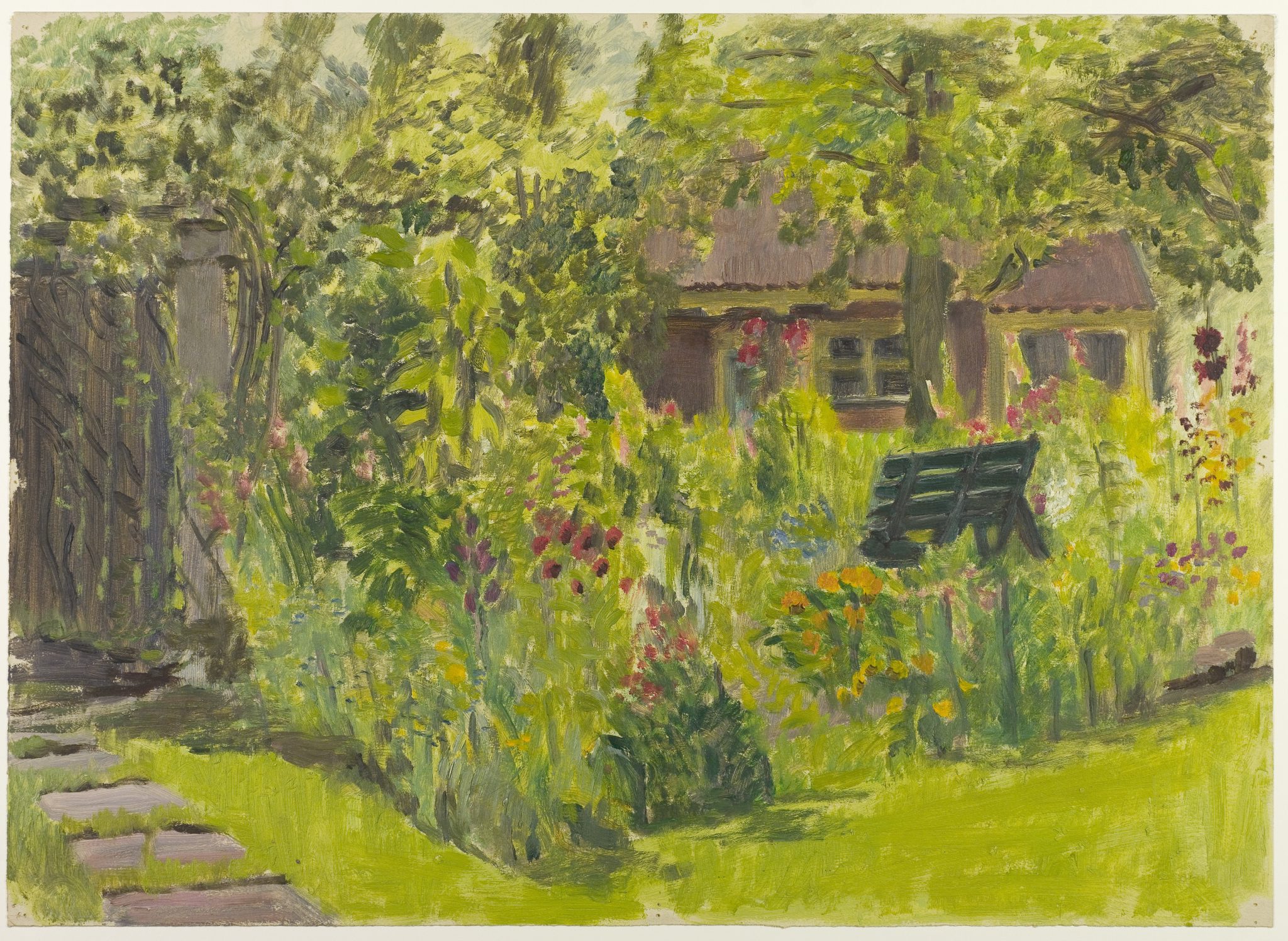 Arthur Tutein Nolthenius, De tuin achter Nieuwe Plantage 48, ca. 1950 (objectnr. 64706)